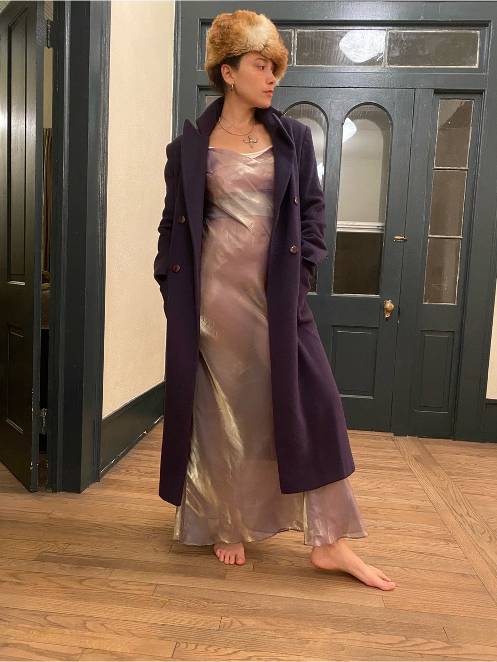 Eggplant/Deep Plum Vintage Coat